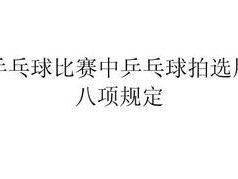 探索国外乒乓球控球规则的魅力（通过控球规则的创新，提高乒乓球比赛的技战术水平）