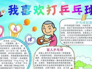 无言的乒乓球板报（用视觉讲述的乒乓世界）