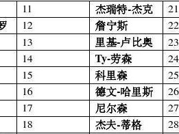 NBA历史组织后卫排行榜（历史最佳组织后卫的技术与智慧）