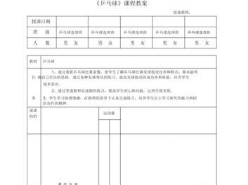 乒乓球编辑方法与技巧教案（提高乒乓球水平的关键技巧及方法）